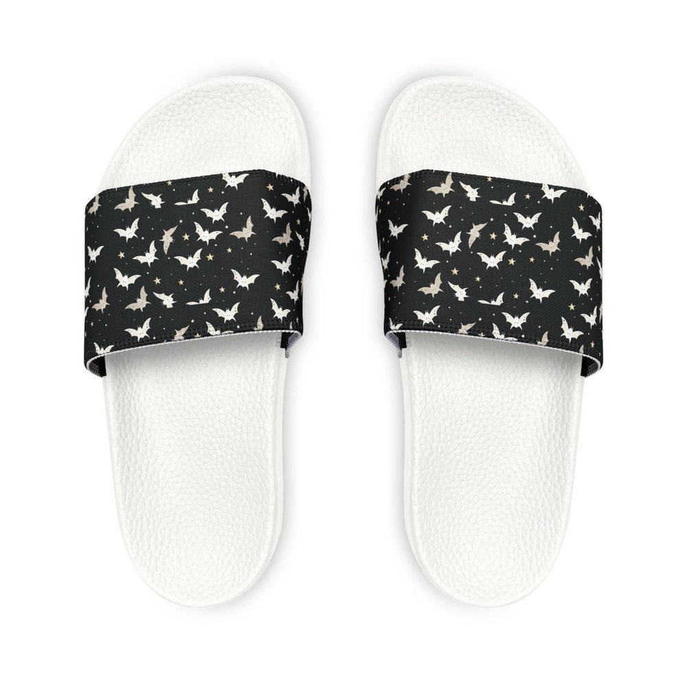 Bats Sandals, Gift for Her, Spooky Shoes, Women's PU Slide Sandals, Halloween